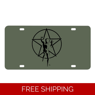 Le Studio License Plates Black Star Man